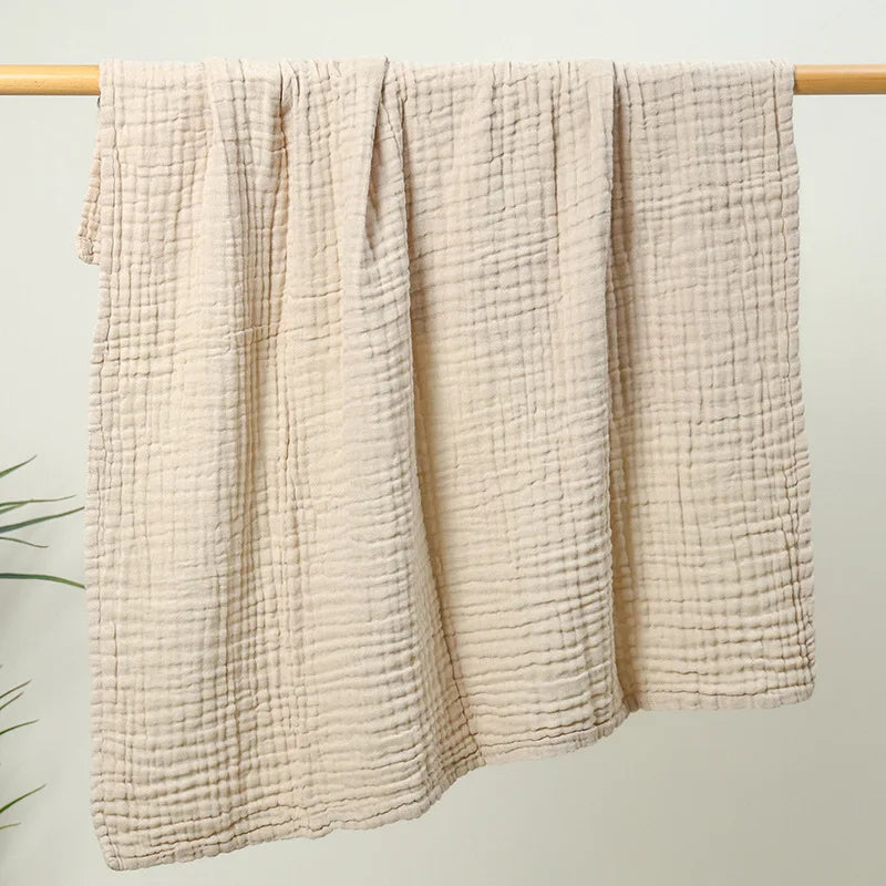 Couverture en gaze de coton pour bébé beige