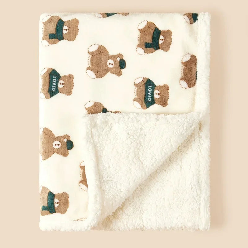 Couverture en laine pour bébé Blanc 1