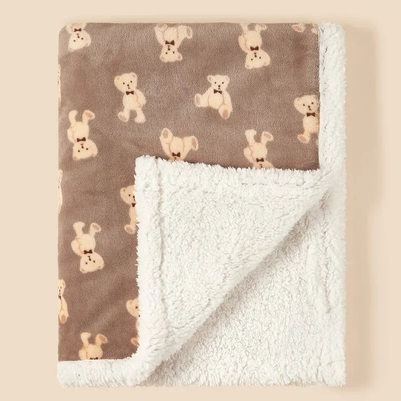 Couverture en laine pour bébé Café