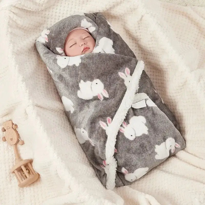 Image of Couverture en laine pour bébé Gris– douceur pour nouveau-né