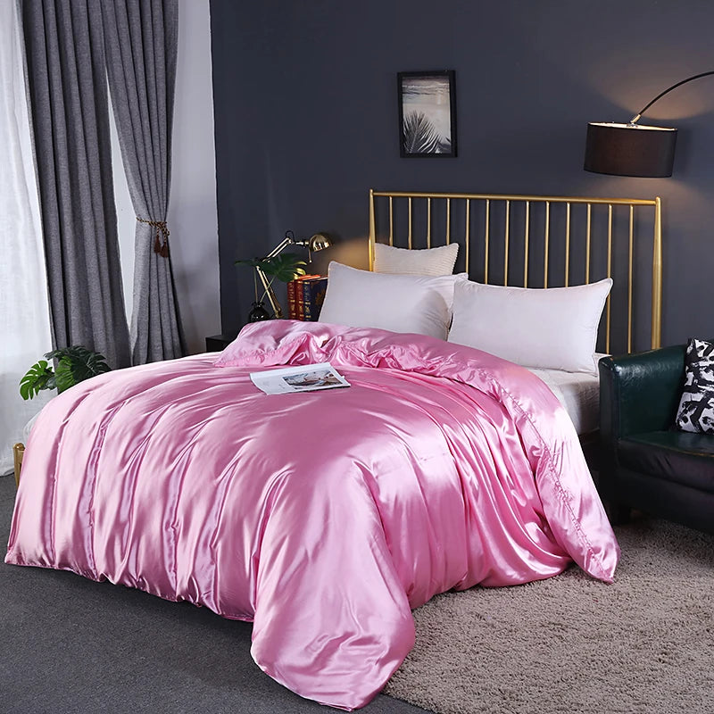 Couverture en satin en rose