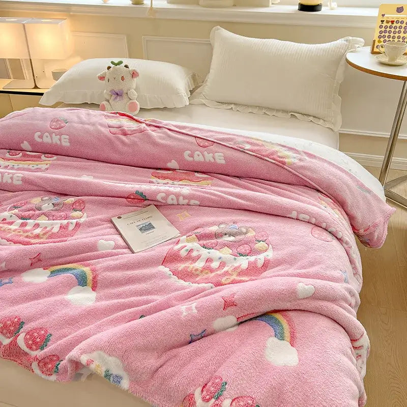 Image of Couverture en velours pour enfant rose 3 – cosy et sécurisante