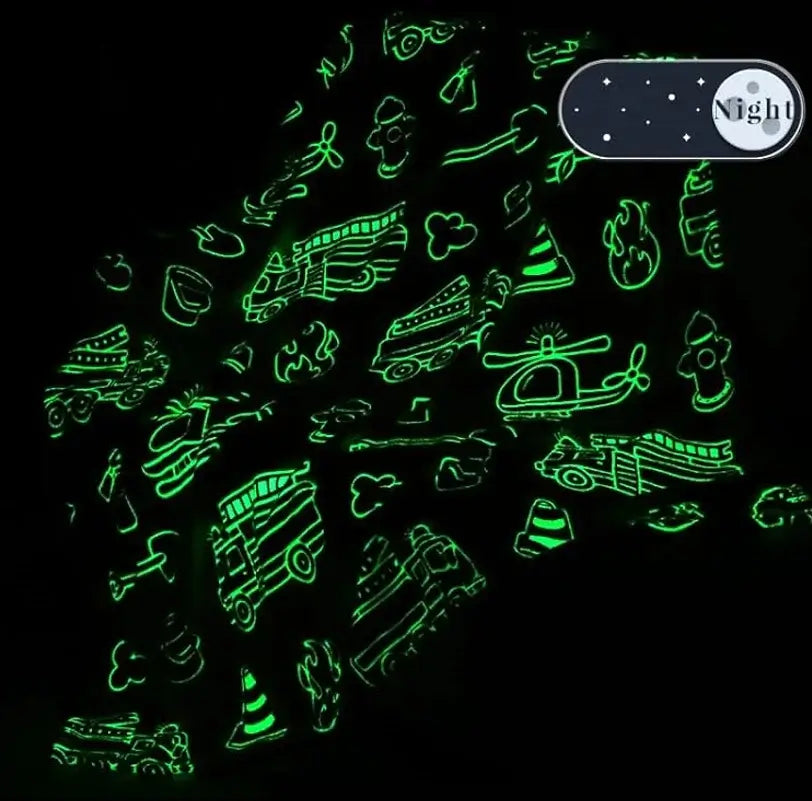 Image of Couverture enfant douce – lit simple ou lit bébé-Effet lumineux dans le noir	