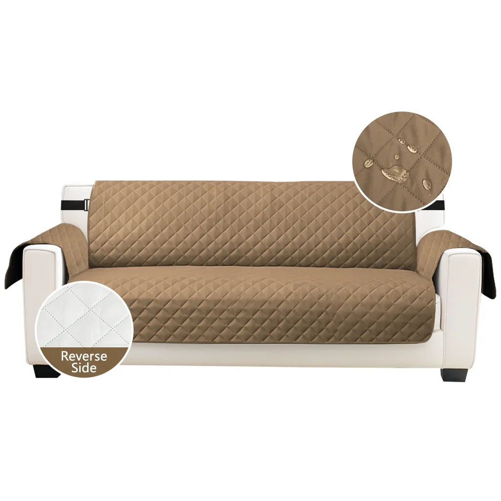 Couverture imperméable pour canapé brun