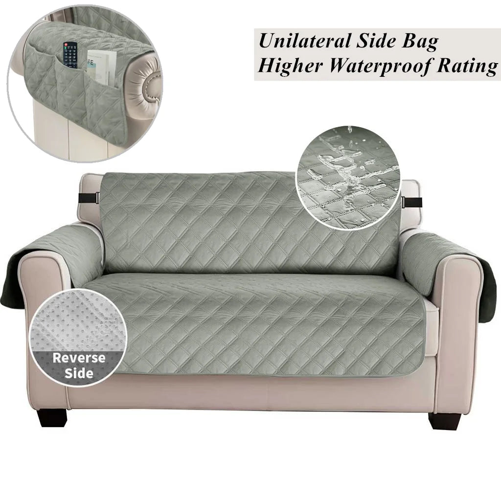 Couverture imperméable pour canapé gris clair
