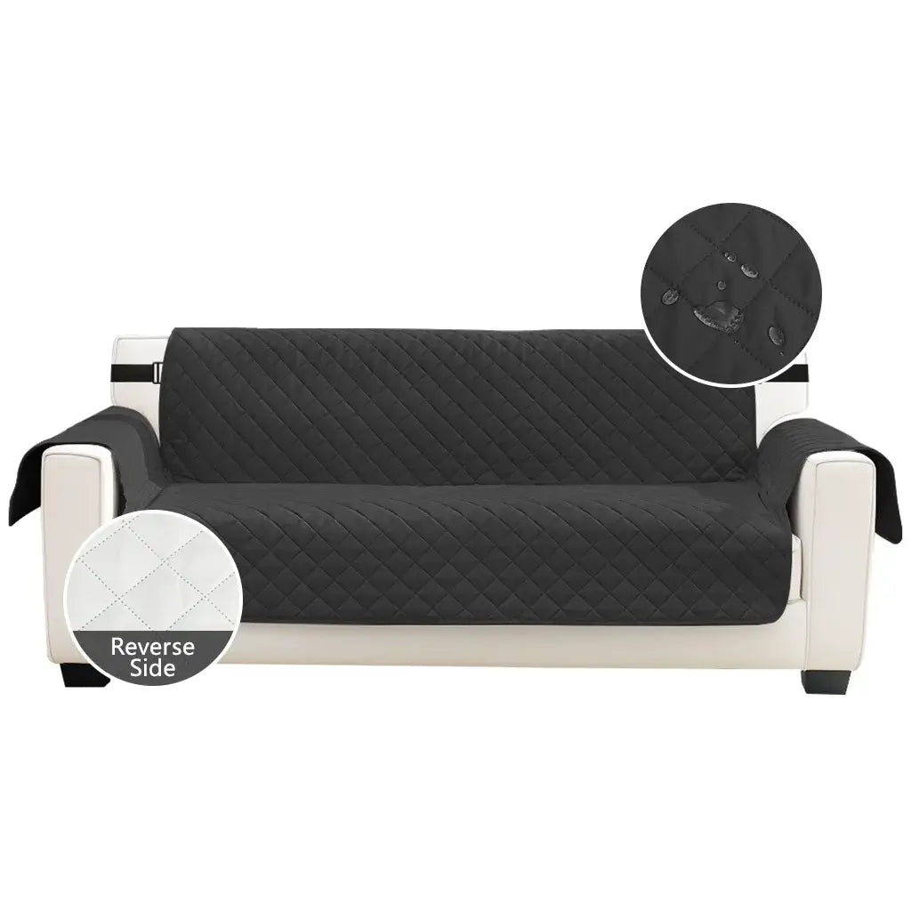 Image of Couverture imperméable pour canapé noir