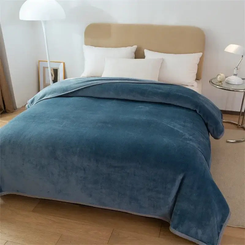 Image of Couverture lestée de luxe bleu sommeil profond et apaisant