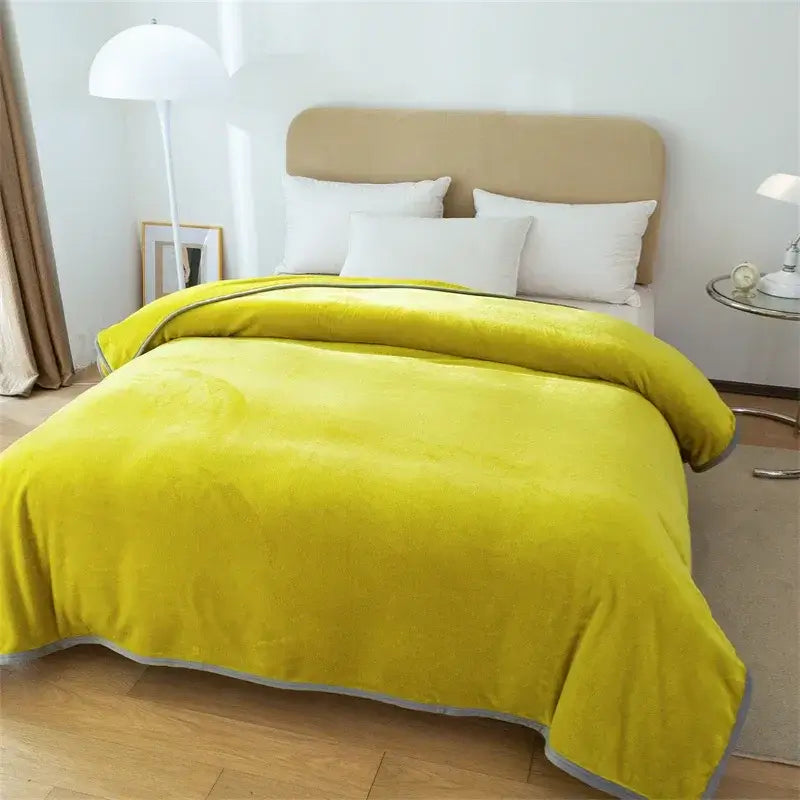 Image of Couverture lestée de luxe jaune sommeil serein