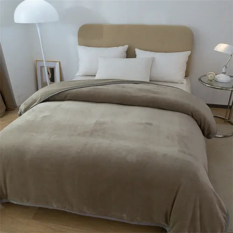 Image of Couverture lestée de luxe kaki sommeil serein