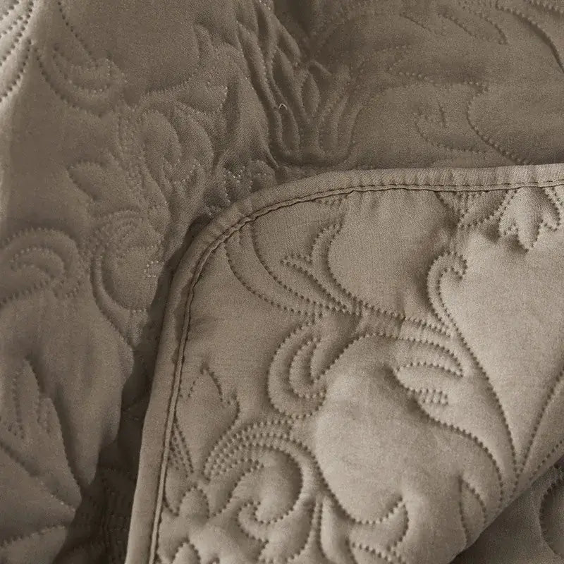 Image of Couverture lit 2 personnes pour l'été brun cosy pour lit double – texture douce