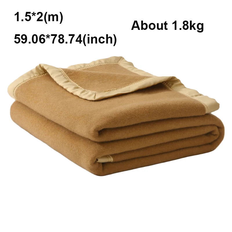 Couverture lit en laine 1.5x2m
