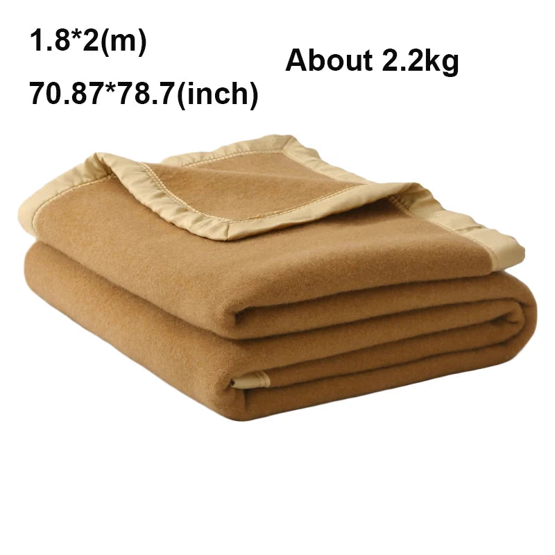 Couverture lit en laine 1.8x2m