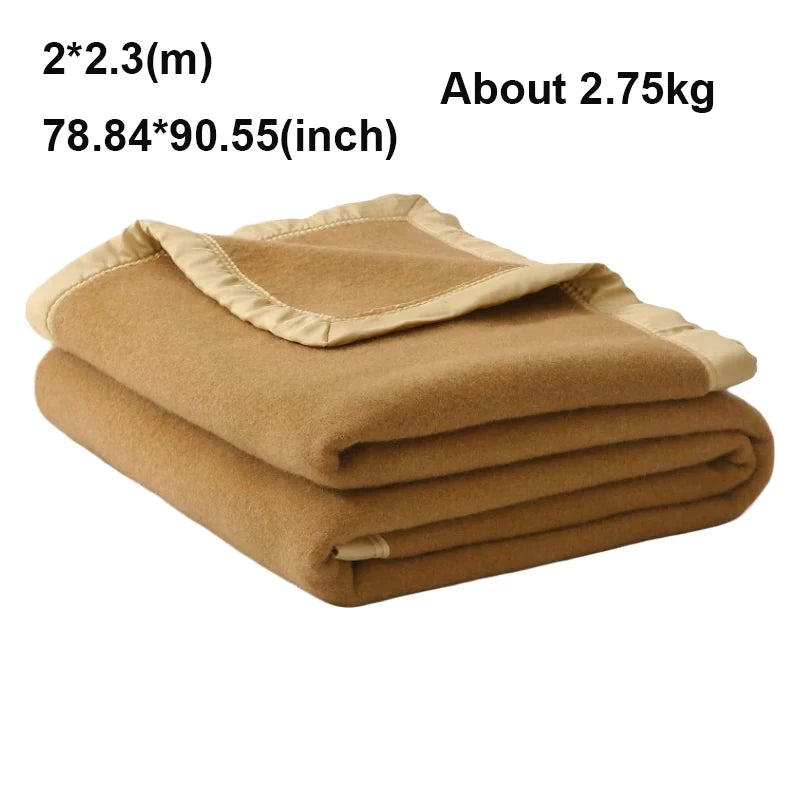 Couverture lit en laine 2x2,3m