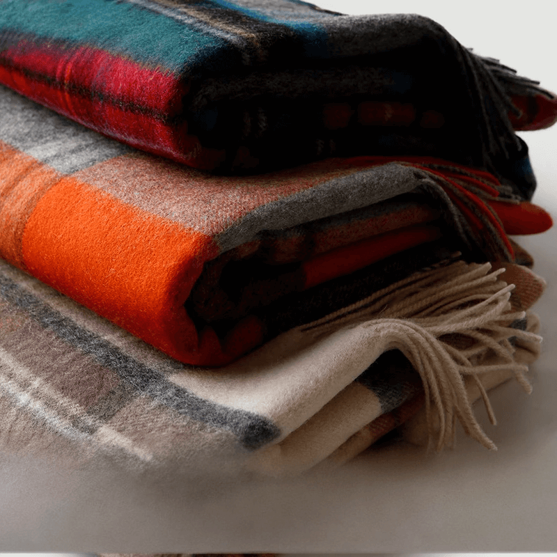 Couverture lit en laine fine 