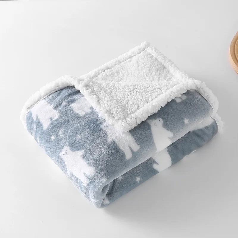 Couverture lit pour bébé bleu