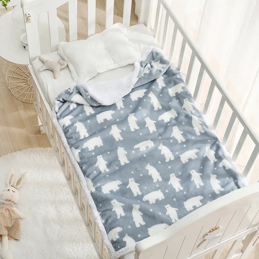 Couverture lit pour bébé bleu 2
