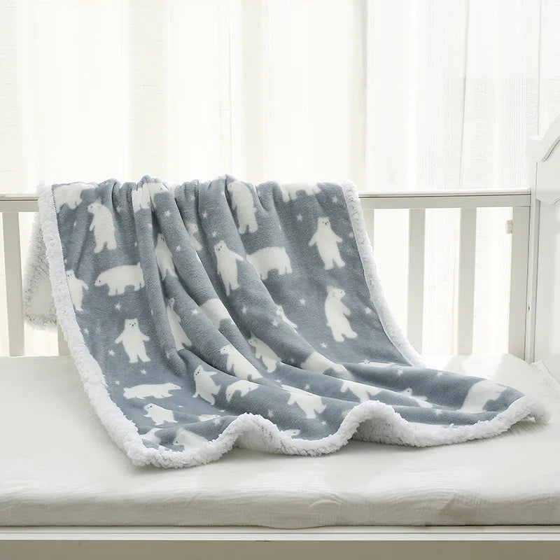 Couverture lit pour bébé bleu 3