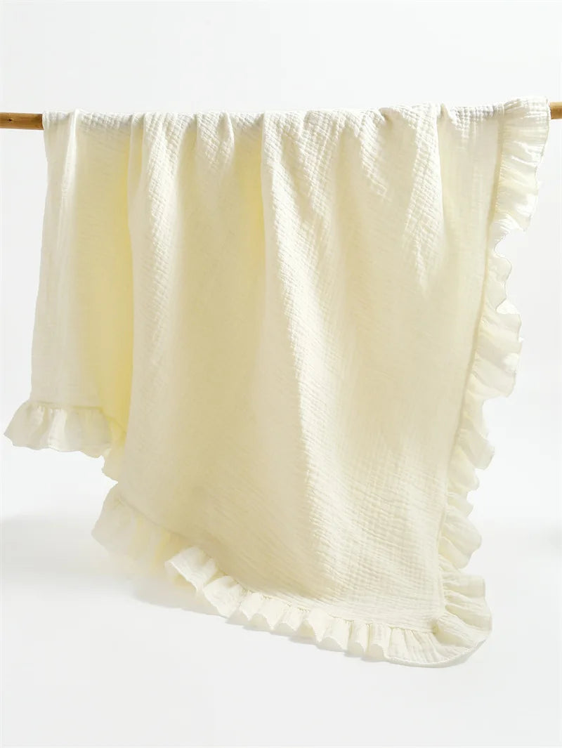 Couverture monochrome pour bébé Ivoire