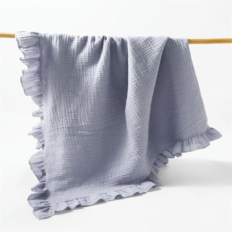 Couverture monochrome pour bébé gris