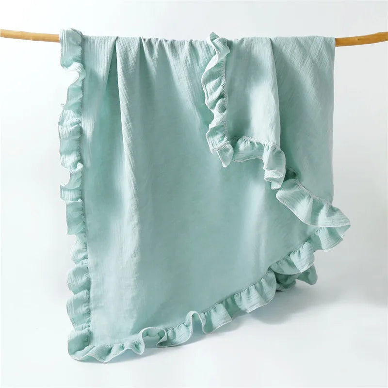 Couverture monochrome pour bébé vert