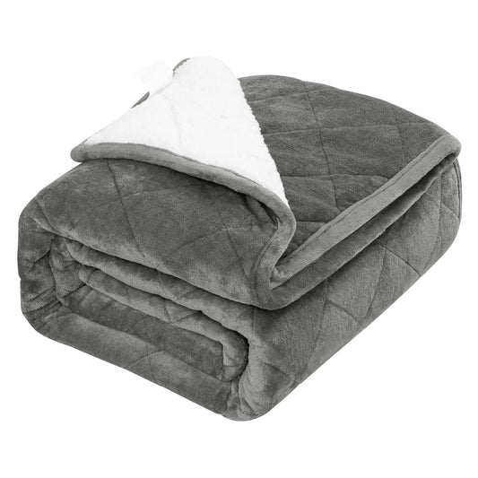 Couverture polaire gris 2