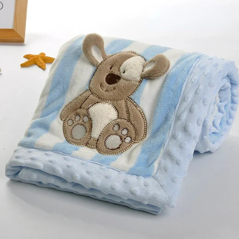 Couverture polaire pour bébé bleu