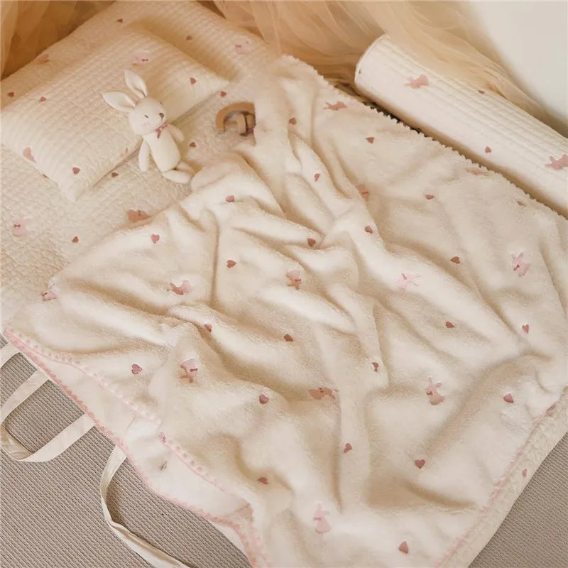 Couverture polaire pour bébé lapin