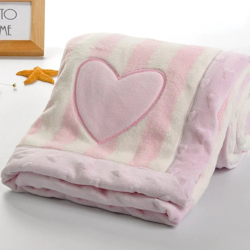 Couverture polaire pour bébé rose