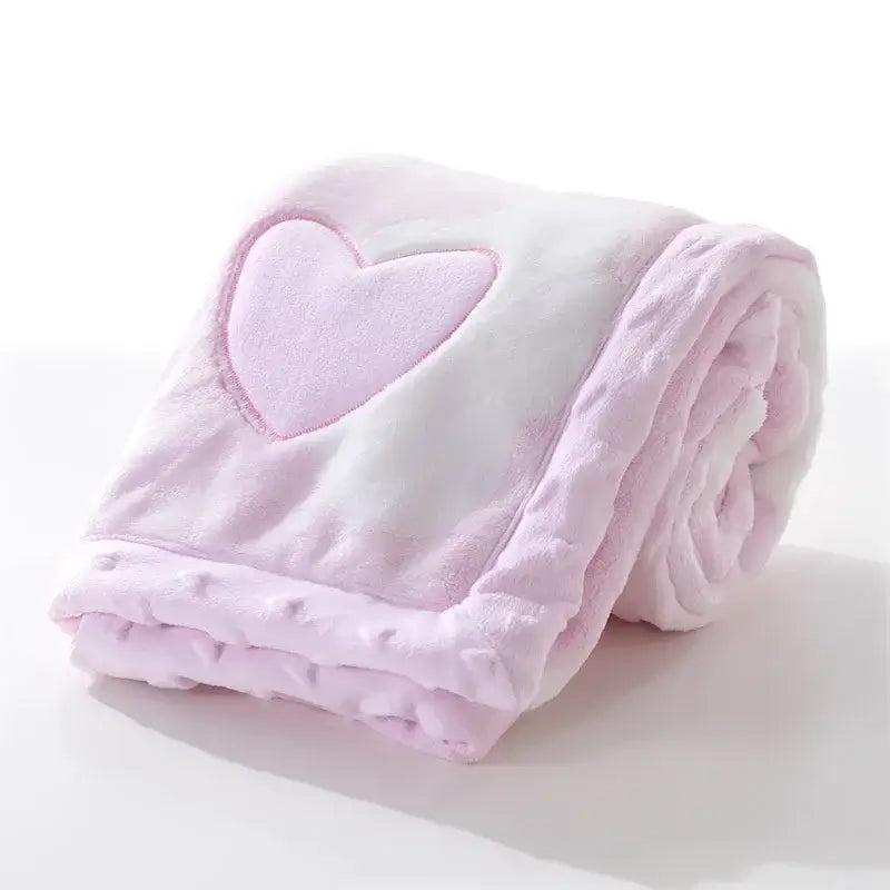 Couverture polaire pour bébé rose clair – douceur pour nouveau-né
