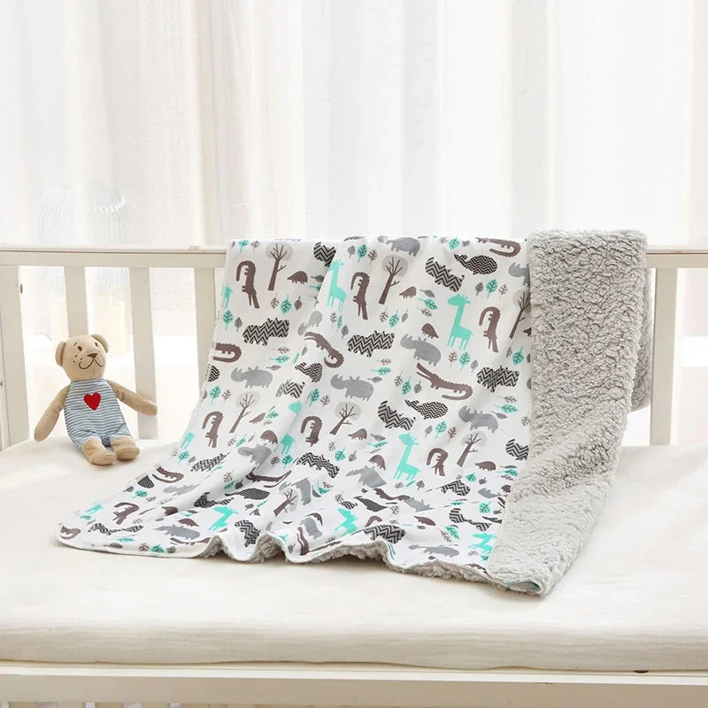 Couverture pour bébé garçon animal gris 1 modèle 0