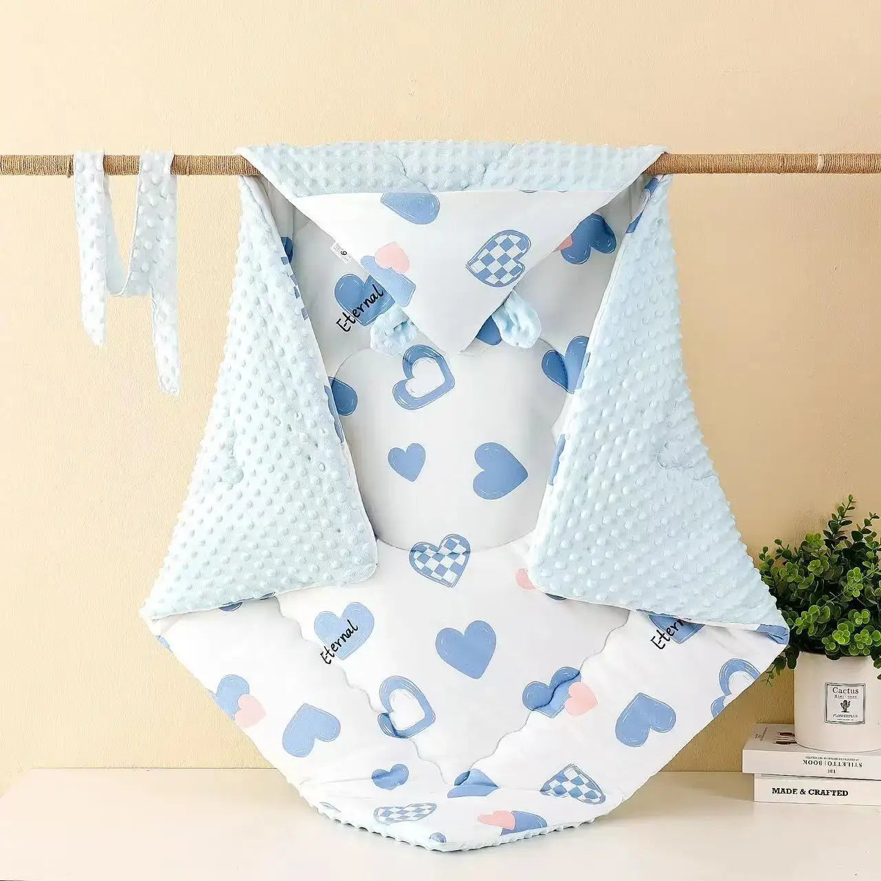 Couverture pour bébé nouveau-né Bleu textile doux pour nourrisson