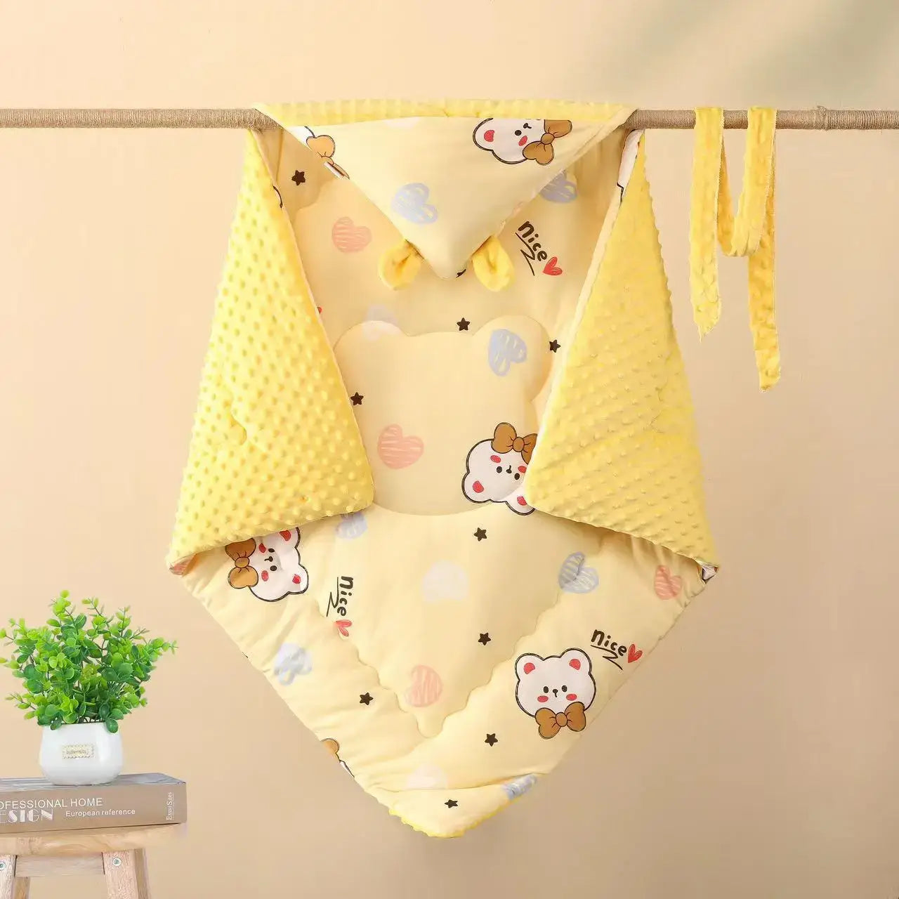 Couverture pour bébé nouveau-né Jaune confort et sécurité bébé