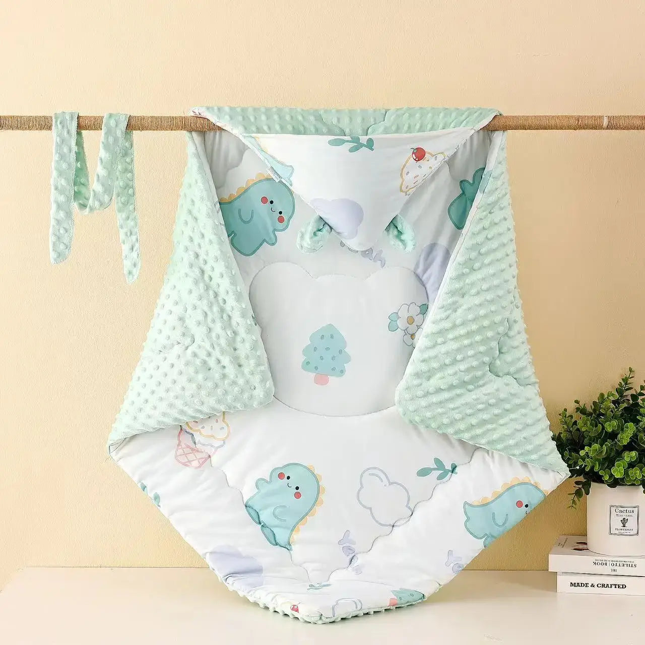 Couverture pour bébé nouveau-né vert clair douceur pour nouveau-né