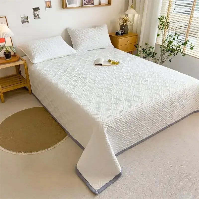 Image of Couverture pour lit Blanc – chauffage naturel et style cosy