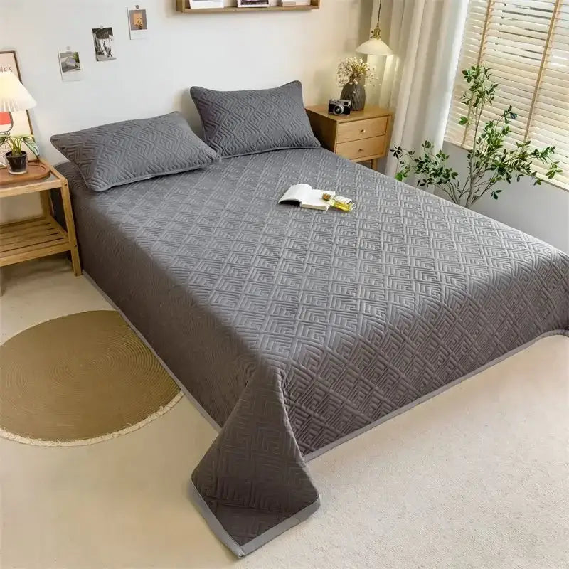 Image of Couverture pour lit Noir cosy pour lit double – texture douce