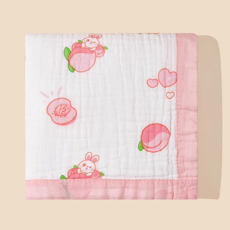 Couverture été pour bébé pêche