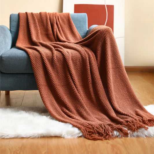 Couverture tricotée